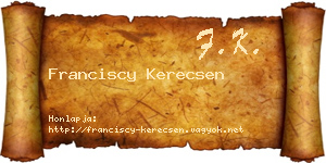 Franciscy Kerecsen névjegykártya